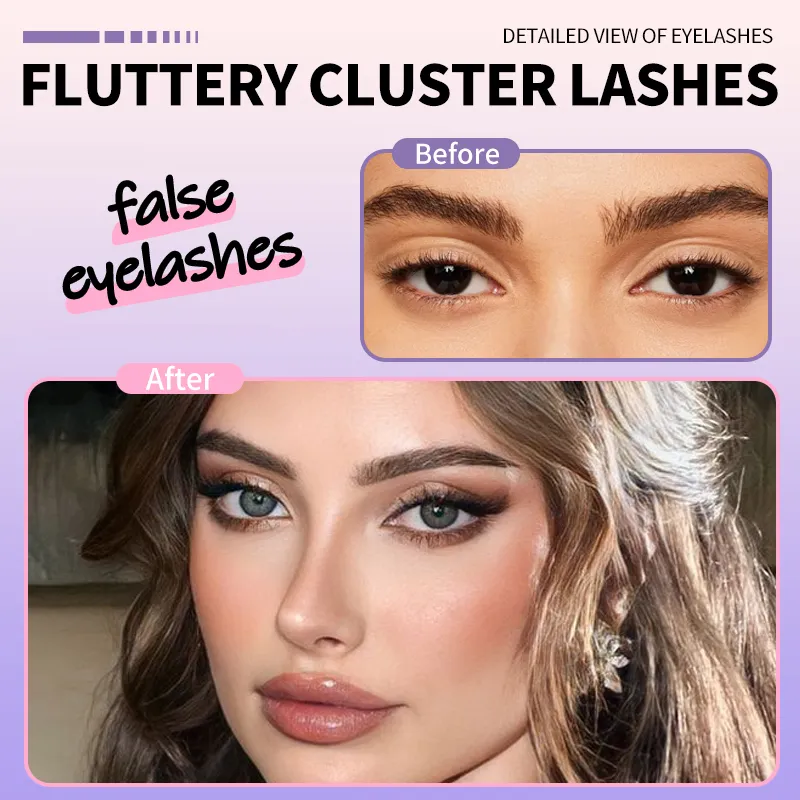 3 linhas diy grosso individual cluster extensões de chicote segmentado natural lash clusters estilo olho auto-enxerto cílios maquiagem — image 6