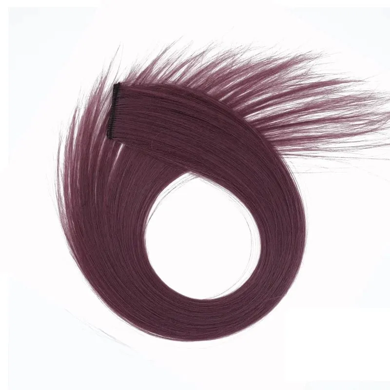 Clip sintetica lunga dritta da 22 pollici nelle estensioni dei capelli Posticci ad alta temperatura Colori arcobaleno Accessori per capelli per le donne — image 25