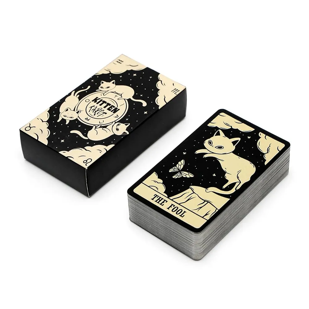 78 pz Carte Mazzo Gattino Tarocchi Carte Oracle Destino Divinazione Intrattenimento per il tempo libero Riunioni di famiglia Tarocchi Gioco da tavolo — image 5