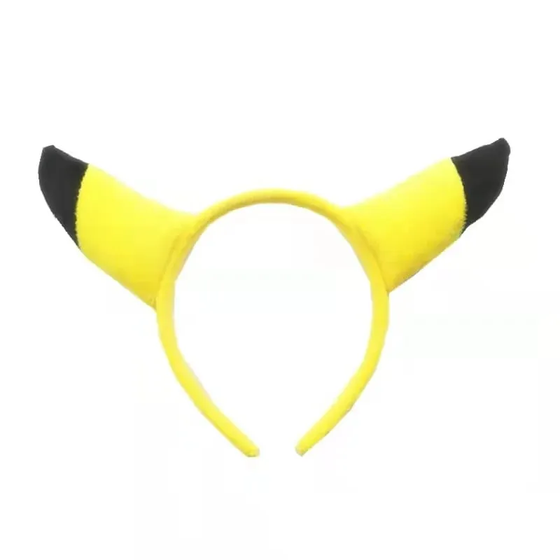 7 รูปแบบ Pikachu น่ารักอุปกรณ์เสริมผม Pokemon Headband Plus ตุ๊กตาแถบคาดศีรษะเชือกผมสายรัดข้อมือ Kawaii ของเล่นเด็กคอสเพลย์ของขวัญ