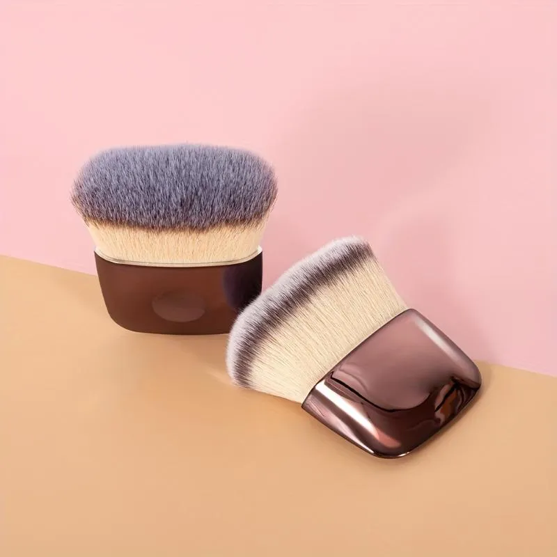 【1 pezzo Pennello per fondotinta Pennello per fard Pennello per cipria in polvere Pennello Kabuki Cosmetici multifunzione Pennelli per trucco Articoli di bellezza】 — image 1