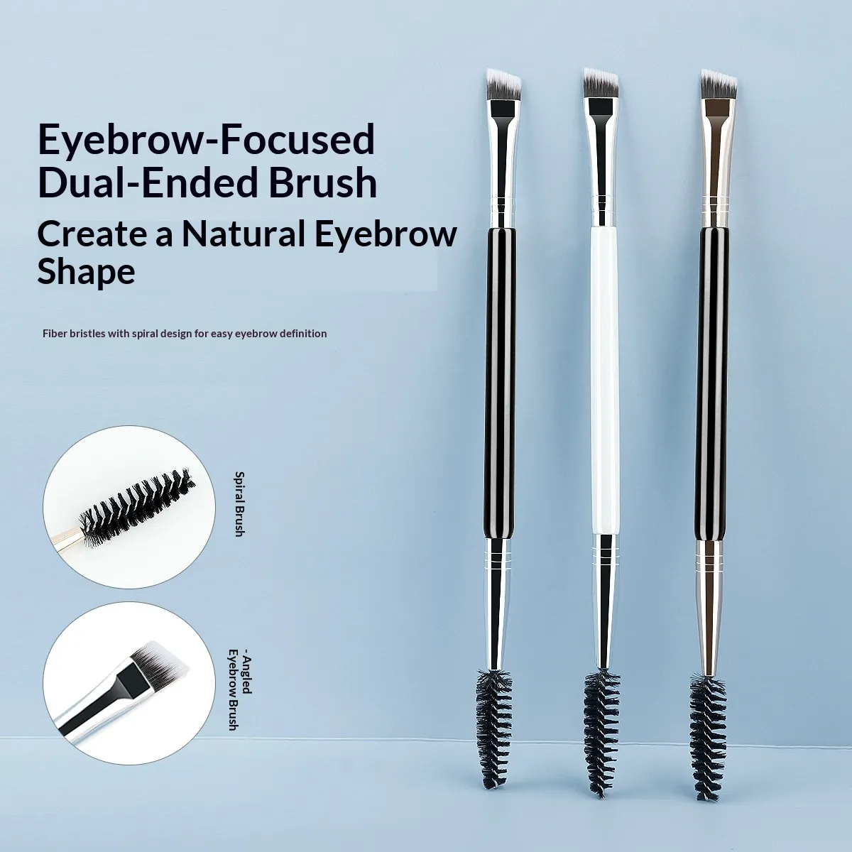 2 in 1 Double Ended Eyebrow Brush and Eyelash Comb Eyeshadow Blending Makeup Tool Eyeshadow Makeup Brushes — image 1