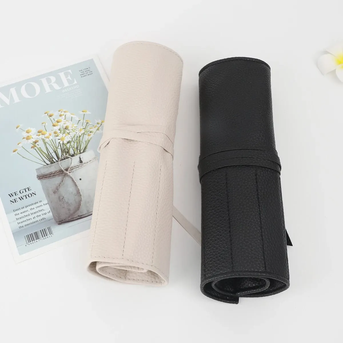 Porte-brosse de maquillage enroulable, organisateur de pinceaux de maquillage, sac de voyage pour pinceaux de maquillage, sacs à cosmétiques, pochette pour pinceaux à sourcils pour femmes — image 2
