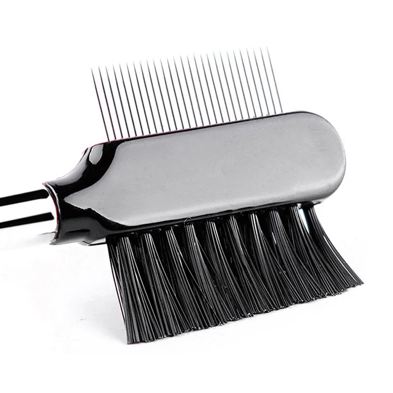 1PC štětec na řasy Hřeben na obočí štětce na líčení Professional Dual Makeup Tool maquiagem Black Kabuki Wood Beauty — image 3