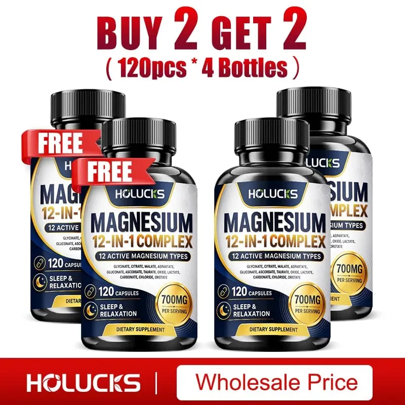 Magnesium Complex 700mg 12 dalam 1 Suplemen Menyokong Jantung & Tulang Bantuan Kesihatan Bantuan Relaksasi Meningkatkan Kekuatan Otot Meningkatkan Imun — image 12