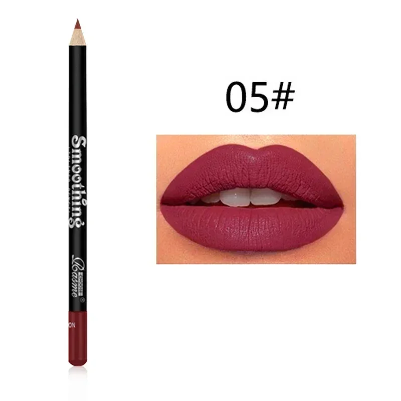 12 Color Matte Lipliner Pencil Long-Lasting Waterproof Plumping Stain Lipstick Natural Brown Lip Liner Professional Makeup — image 10
