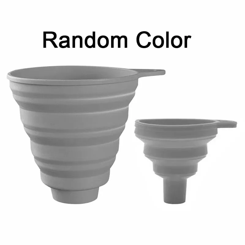 Entonnoir en Silicone pliable, trémie de remplissage S/L pour pot de cuisine, distributeur de bouteilles de vin, transfert automatique d'huile moteur et d'essence — image 11