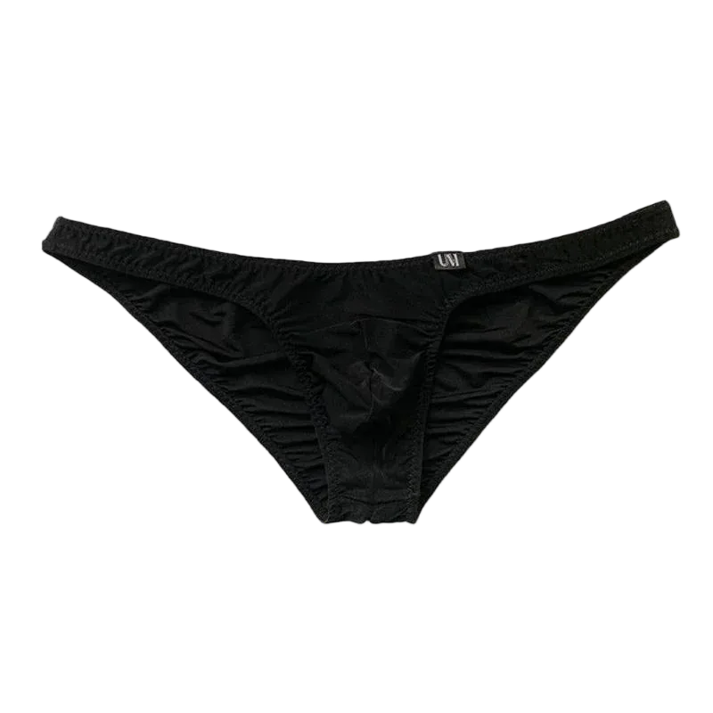 Hip Silk Skating Silk Low Waist Men's Sexy Briefs Ultra-thin Breathable Solid Color Three-dimensional Men's Underwear — image 2