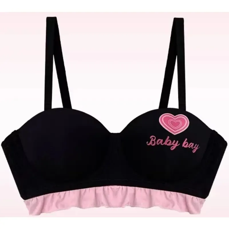 Blue Heart Seamless Wireless Bra Round Half Cup Lingerie for Small Chest Push Up No Underwire Sexy Intimates S-XL — image 3