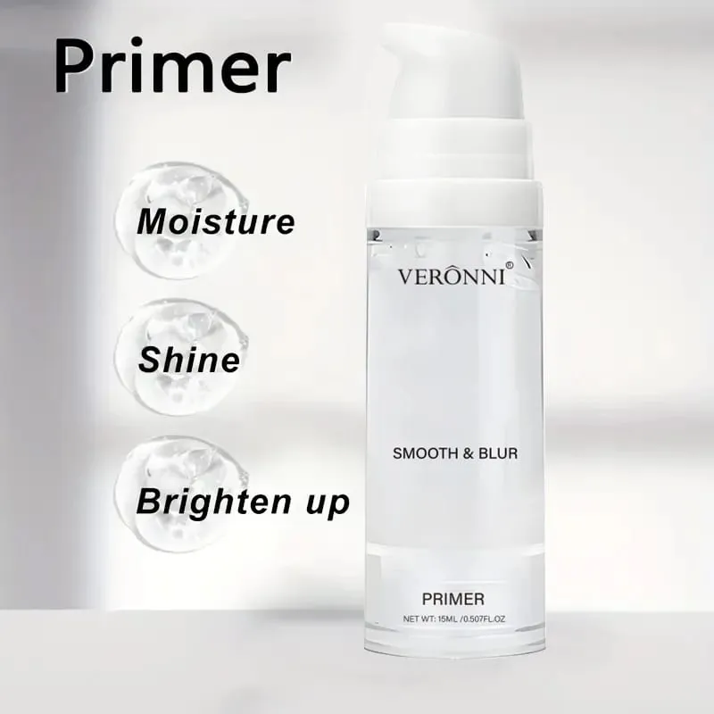 Kit de Maquillaje facial para principiantes de 3 piezas, base mate resistente al agua, base hidratante, Control de aceite, polvo suelto, corrector de cobertura completa — image 4