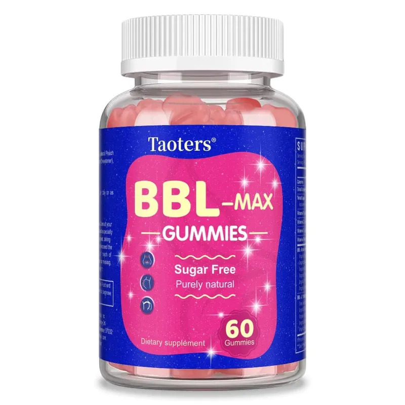 Gomme gommose per l'ingrandimento dei glutei da donna - BBL- MAX Gummies - con multivitaminici ed estratti di erbe