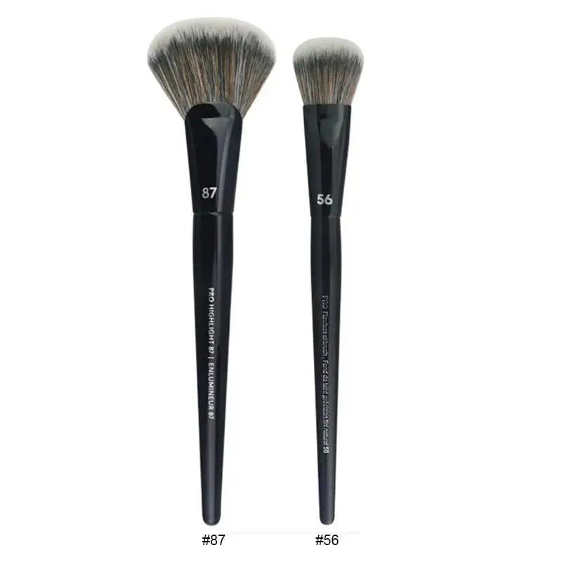 2pcs/set Pro Black Makeup Brushes Synthetic hair Powder Eye Shadow Smudge Highlight Foundation Airbrush Diffuser Make Up Brush — image 31