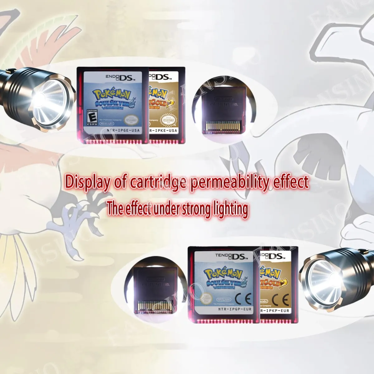 (USA EUR AUS) pokemon สีดำสีขาว 1/2 รุ่นคุณภาพสูงแท้ 1:1 แบบจำลอง DS เกมสำหรับ DS 2DS 3DS คอนโซล — image 5