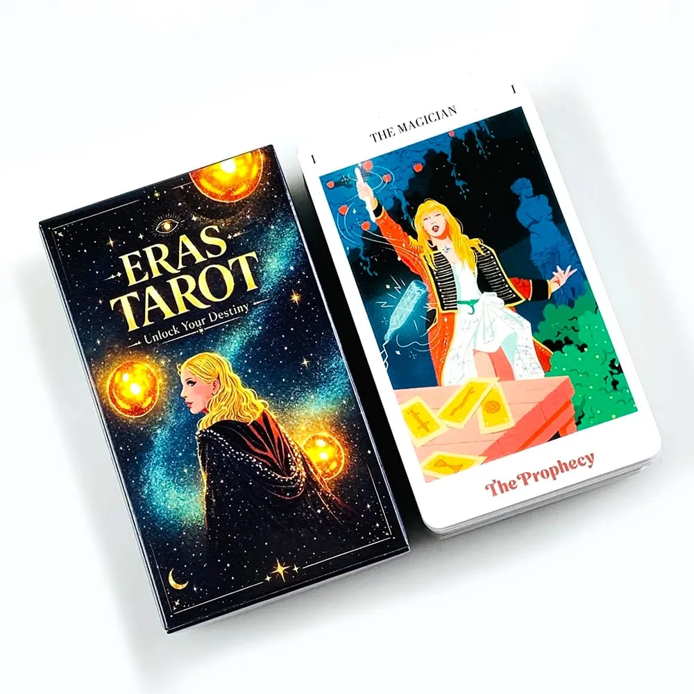 Eras Tarot Deck Starry Galaxy Cosmic Thème Tarot Cartes Mystic Space Witch Divination Jeu de société Destin Lecture Cartes de méditation — image 1