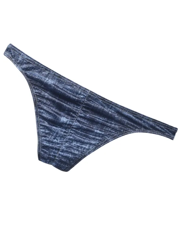 Printed Briefs for Men Butt-lifting Bikini Briefs Cuecas Male Wrinkle Back Mini Panties Sexy Slip Hombre Mens Pouch Lingerie — image 7