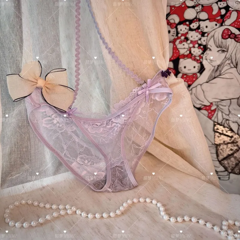 Women Purple Butterfly Halter Bra Set Cross Strap Design Elegant Push Up Underwear Suit 2-38 Fashion Daily Lingerie — image 8