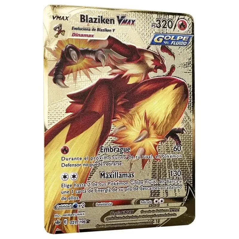 Pokemon Metal Cards in Spanish Pikachu Arceus Charizard DIY Trading Flash Card Anime Cartoon Gift — image 11