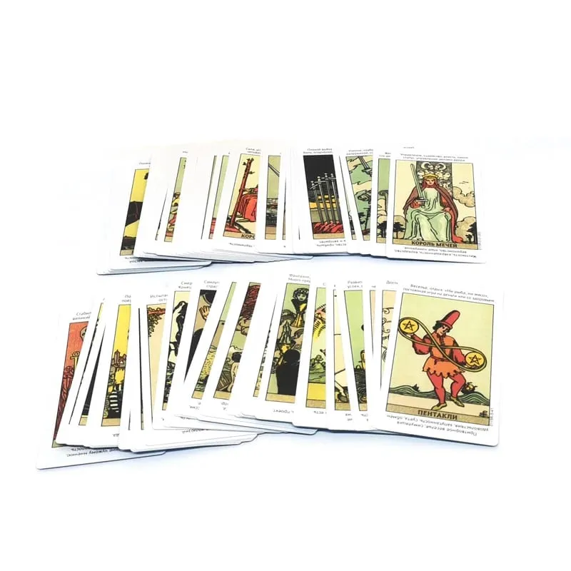 รุ่นรัสเซีย Rider Waite ดาดฟ้าไพ่ทาโรต์ Divination Board เกมขายร้อนส่วนตัว Oracles Deck สำหรับสาว — image 4
