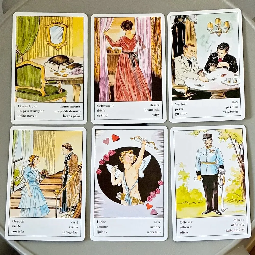 36 Pcs Classic Oracle Cards Vintage Traditional Gypsy Cards with Multilingual Meanings & Zodiac Constellation Backs — image 6