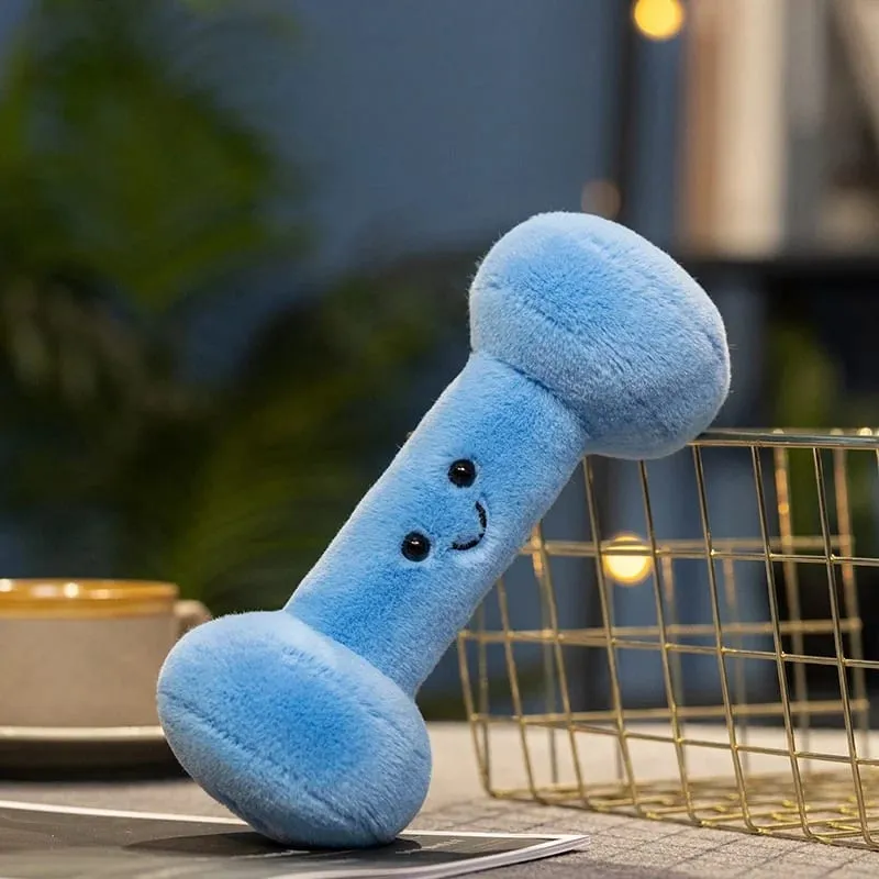 20/23ซม.น่ารักกาต้มน้ำ-Bell DumbbellหมอนPlushตุ๊กตายิ้มFaceฟิตเนสอุปกรณ์กีฬาPlushieตกแต่งบ้านผู้ชายของขวัญ — image 12