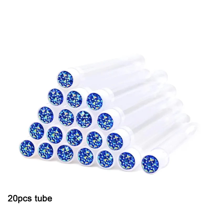 Tubes de brosse à cils avec baguettes de Mascara en cristal, peigne à sourcils, bobines, conteneur, applicateurs de brosse à cils, outils de maquillage, 20 pièces — image 20