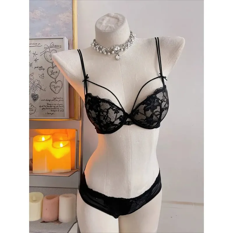 Womens Beauty Back Lace Bra Voorsluiting Ontwerp Geen beugel Dunne bandjes Ademende lingerie voor kleine buste 32-38 Vrijetijdskleding