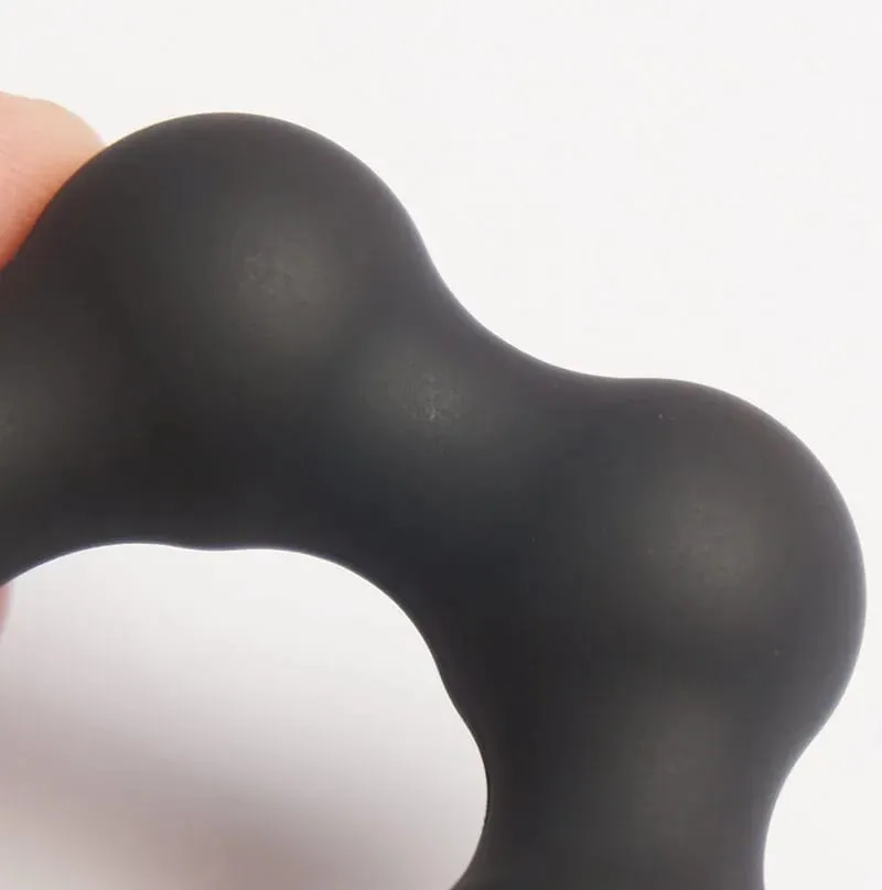 Estrella pene pene anillo retrasar la eyaculación de silicona Cockring erección juguetes sexuales hombres testículo escroto bola camilla — image 4