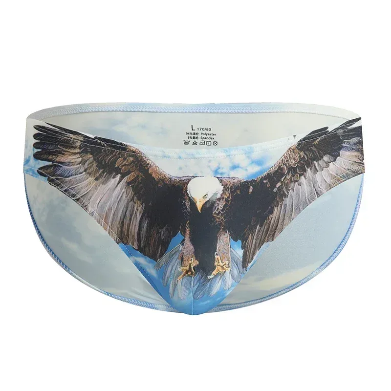 3D Animal Print Men's Briefs High-Quality Breathable Stretch Underwear for Men Slip-On Comfortable Male Panties — image 6