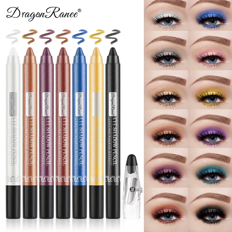 12 cores glitter caneta sombra de longa duração fosco sombra paleta brilhante iluminador prata roxo delineador lápis cosméticos — image 3
