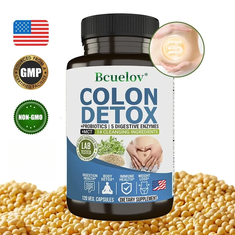 Integratore disintossicante per la pulizia del colon - Pulizia intestinale e probiotici - Digestione naturale Stitichezza e sollievo intestinale Salute dell'intestino — image 1