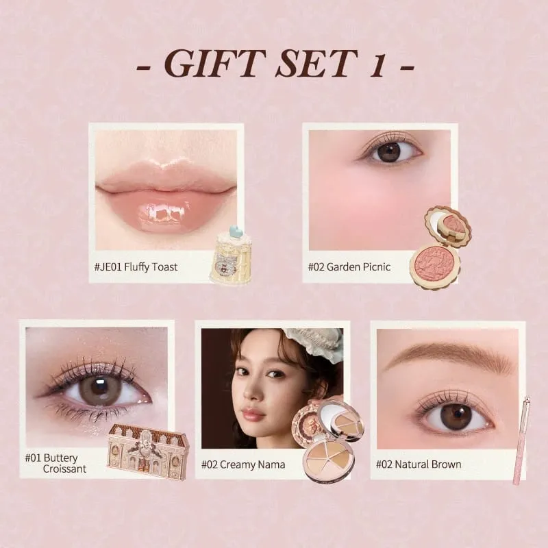 Set Kado Rias Koleksi Flower Knows The Sweetie Bear Termasuk Eyesahdow + Lip Jelly + Pensil Alis + Concealer + Blush On
