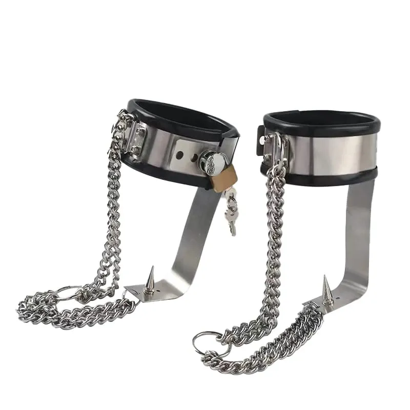 YoKoNex BDSM Fetish Stainless Steel Shackles Punishment Master Slave Task Punishment Props Male and Female Training Sex Supplies — image 1