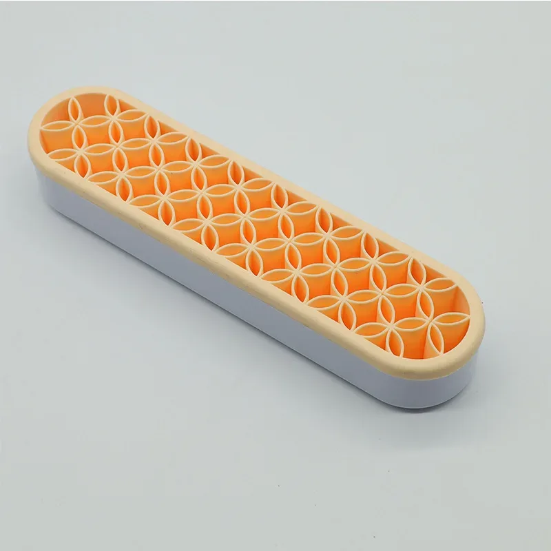 Caja de almacenamiento de alta calidad, soportes para bolígrafos de pintura, caja de almacenamiento de silicona, soporte para brochas de maquillaje, caja organizadora para brochas