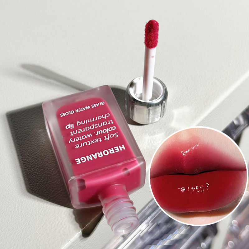 Leichter, glasartiger Lippenlack – feuchtigkeitsspendende Formel mit Spiegelglanz; Wischfest, langlebig und hautaufhellend