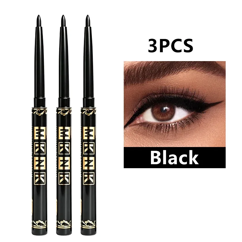 Schwarzbraune Eyeliner-Stifte, wasserfest, schweißfest und wischfest, mit einfachem Twist-Anwendungs-Eyeliner-Stift für kräftiges Augen-Make-up — image 8