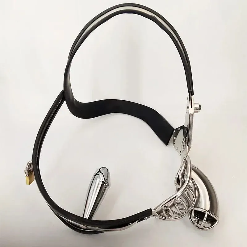 Male Stainless Steel Chastity Belt Lockable Chastity Cage Silicone Adjustable Waist Chastity Device BDSM Slave Sex Toy for Men — image 2