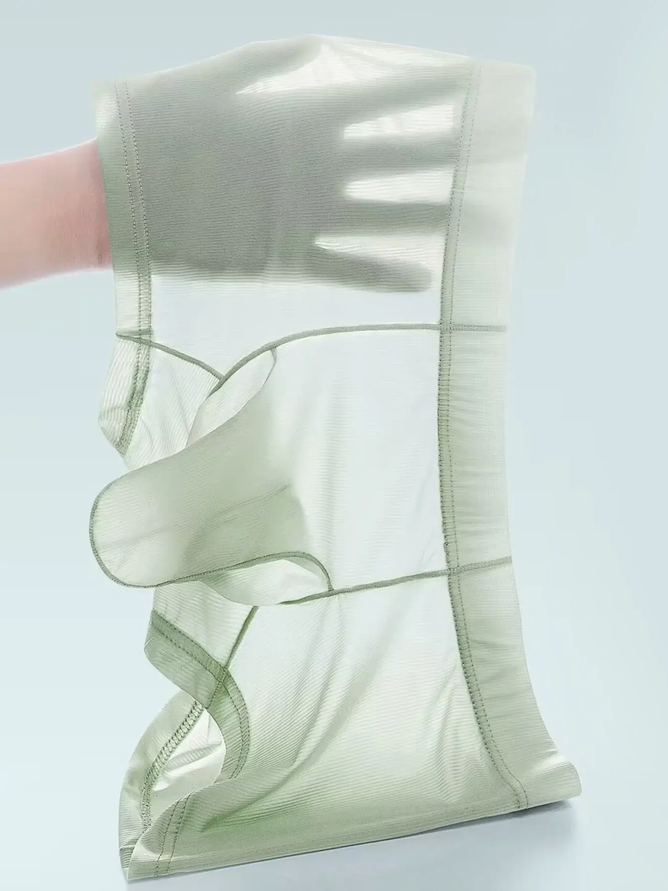 Slip boxer trasparenti Intimo sexy da uomo Mutande ultra sottili Vedi attraverso mutandine di seta ghiacciata Pantaloncini di lingerie lisci e lucidi — image 15