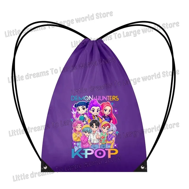 Anime Figure Drawstring Bag Portable Backpack Large Capacity Gym Sports Clothes Organizer Storage Pouch Bundle Pocket Women Gift — image 26