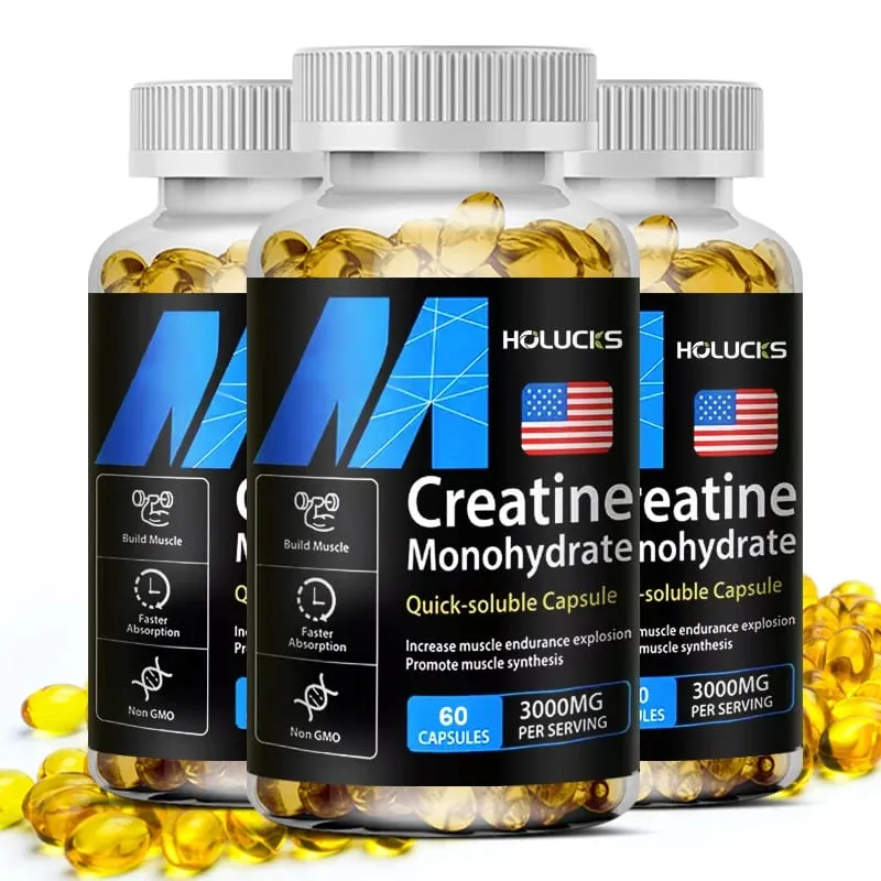 Integratore di creatina ad alta potenza da 3000 mg per l'energia delle cellule cerebrali e muscolari. Aumenta la potenza e le prestazioni fisiche. Non OGM — image 8