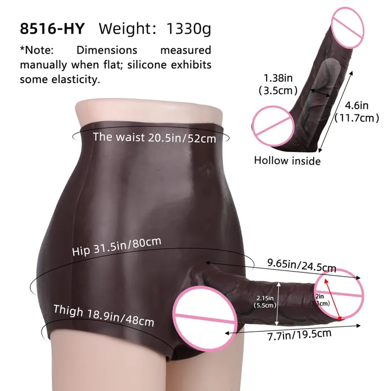Dicker Hohldildo Männlicher Umschnalldildo Riesiger Hohldildo Dick Extender Silikon Realistischer großer Penis Sexspielzeug für Paare Sex — image 21
