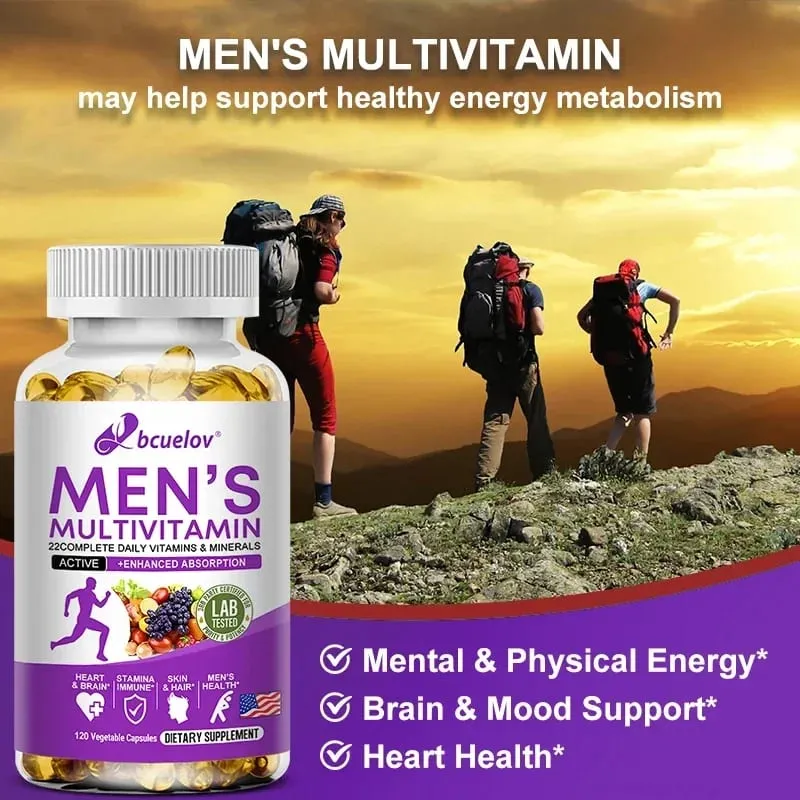 Men's Daily Multivitamin - 22 Vitamins & Minerals Dietary Supplement for Immunity Energy Digestion Skin and Overall Health — image 4