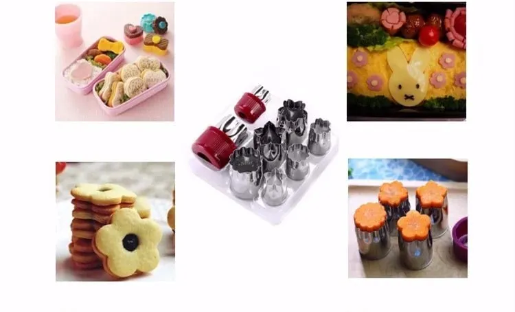 เครื่องตัดผักรูปร่าง DIY Cookie Cutters ผักผลไม้กดแม่พิมพ์ดอกไม้ตกแต่งสำหรับเด็กอาหารทำ CU0005 — image 7