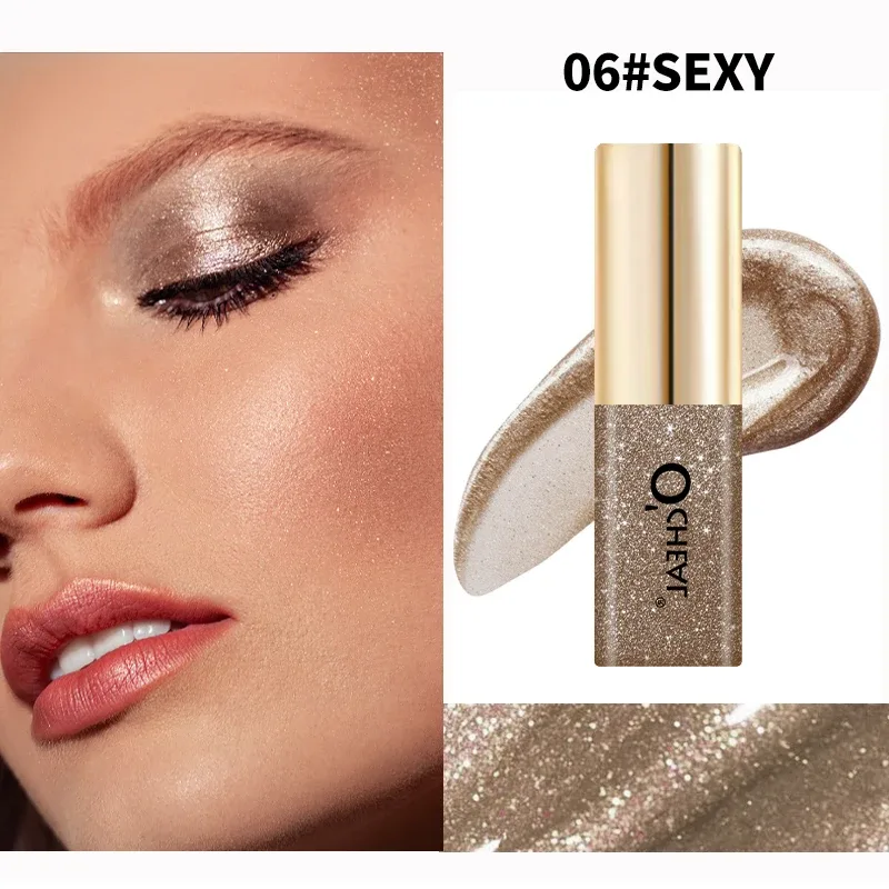 O'cheal líquido sombra de olho pescoço diamantes brilhante à prova dwaterproof água encantador bicho da seda brilho maquiagem dos olhos cosméticos glitter altamente pigmentado — image 12