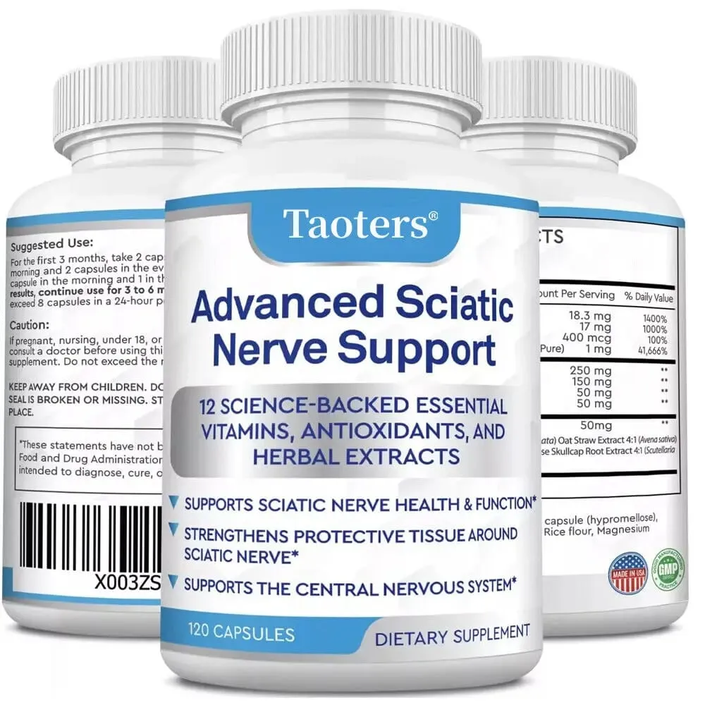 Advanced Sciatica Support Relief: Alpha Lipoic Acid Vitamins Benfotiamine - Sciatica Supplements — image 1