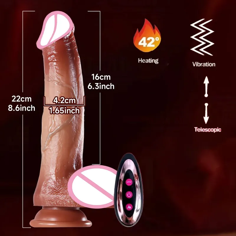 Thực Tế Dương Vật Giả Dương Vật Máy Rung Làm Nóng Kính Thiên Văn Dick Mông Cắm Masturbator Gợi Cảm Phụ Nữ Trưởng Thành Hậu Môn Dương Vật Giả Máy Rung Đồ Chơi Tình Dục 18 — image 7