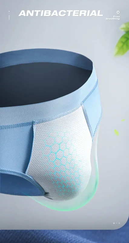 3 STÜCK Herren Ice - Seidenunterwäsche Dünn - Style für den Sommer, mit U - konvexem Slip. Atmungsaktive, einfarbige Shorts — image 12