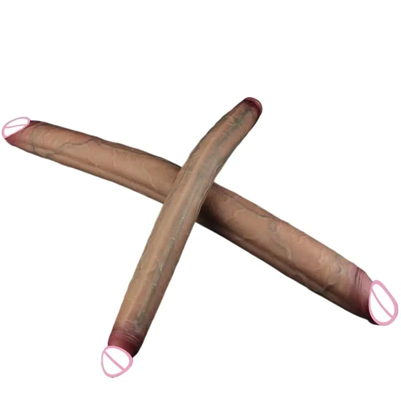 Godes à Double extrémité en Silicone, pénis Super Long, Massage Vaginal du point G, orgasme, masturbateur lesbien, plug anal, jouets sexuels — image 1