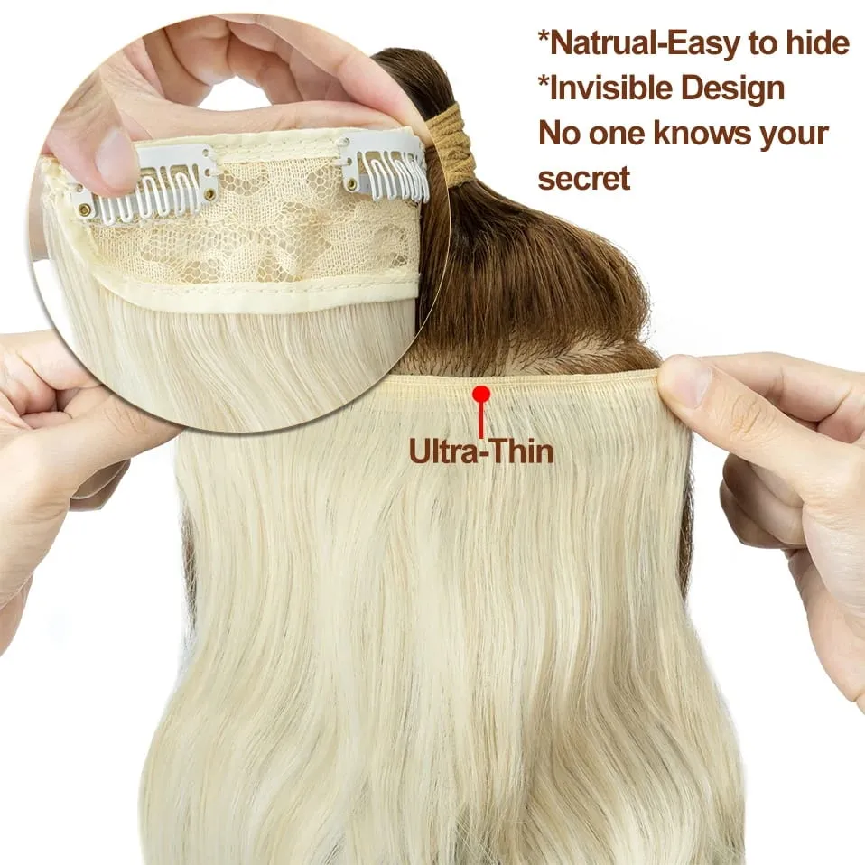 4 pièces ensemble pince dans les Extensions de cheveux mettre en évidence ondulé bouclés longs postiches synthétiques pour les femmes 22 pouces 180g pinces à cheveux cheveux — image 6