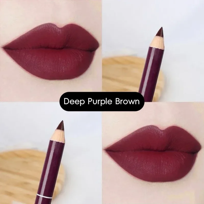 Non Stick Cup Waterproof Matte Lip Liner Pen Nude Red Long Lasting for Women Party Makeup Lip Cosmetics — image 8