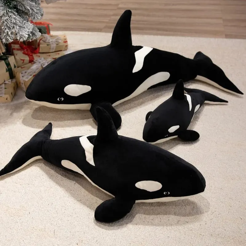 50/70 centimetri Orca Killer Whale Peluche Cuscino Morbido Nero Bianco Balena Coperte E Plaid Cuscino Camera Da Letto Divano Decor Oceano A Tema peluche Cuscino Regalo — image 7